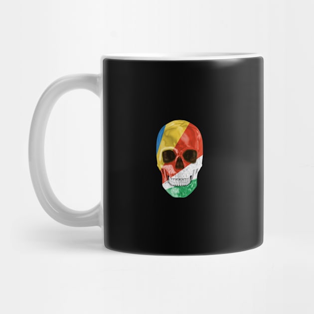 Seychelles Flag Skull - Gift for Seychellois With Roots From Seychelles by Country Flags